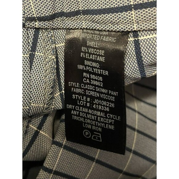 Theory Classic Skinny Pants Blue Midnight Screen Multi Stretch Size 00 - $345 - Picture 10 of 10